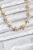 Yıldız Model Pirinç Gold Renk Kadın Kolye thumbnail 1