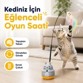 Kedi Şekilli Dönen Peluş Balıklı Olta Oyuncağı thumbnail 3