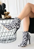 Blan Zebra Saten Topuklu Bot thumbnail 3