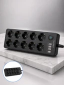 Usb Ve Type-c Şarj Özellikli 10'lu Çoklu Priz thumbnail 5