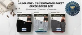 Huma One Erkek Havlu Bel Düz Boxer 3 lü thumbnail 3