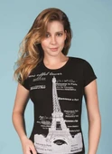 Berrak Kule Baskılı Bayan T-Shirt 8006 thumbnail 2