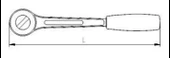 Elta 1514 1/2'' Cırcır Kol 250 mm thumbnail 2