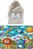 Montessori ahşap 54 parça sevimli hayvanlar puzzle thumbnail 3