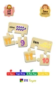 Ahşap Eşleştirme Puzzle Sayılar 3 Lü 10 Çift thumbnail 2