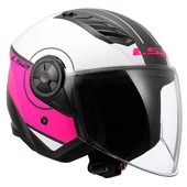 ÇENESİZ KASK LS2 AIRFLOW 2 BEYAZ PEMBE ORJİNAL M thumbnail 3