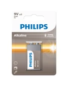 Philips Alkalin 9V Pil - 6LR61A1B/10 - Tekli Paket thumbnail 1