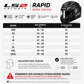 KAPALI KASK LS2 RAPID 2 MAT TITANIUM ORJİNAL M thumbnail 5