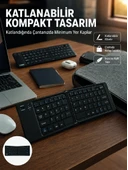 Kablosuz Katlanabilir Bluetooth Klavye Telefon Tablet Bilgisayar Uyumlu thumbnail 1