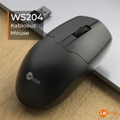 WS204 Kablosuz 1200DPI 3 Tuşlu Optik Siyah Mouse thumbnail 6