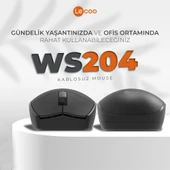 WS204 Kablosuz 1200DPI 3 Tuşlu Optik Siyah Mouse thumbnail 7