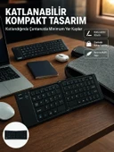 Kablosuz Katlanabilir Bluetooth Klye Telefon Tablet Bilgisayar Uyumlu thumbnail 1