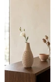 LayerOne Motif İşlemeli Dekoratif Vazo - 17 cm thumbnail 1