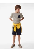 Koton Erkek Çocuk Beli Bağcıklı Cepli Basic Şort thumbnail 7