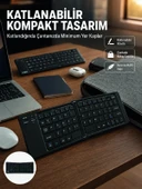Kablosuz Katlanabilir Bluetooth Klavye Telefon Tablet Bilgisayar Uyumlu thumbnail 1
