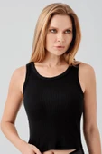 New Bra 7201 Desteksiz Kaplı Basic Atlet Siyah thumbnail 3