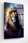 Dekoratif Aslan Dekoratif Cam Tablo thumbnail 3