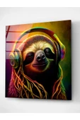 Neon Sloth Cam Tablo, Dekoratif Cam Tablo thumbnail 4