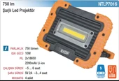 Nt Tools NTLP7016 Şarjlı LED Projektör 750 Lümen thumbnail 2