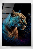Dekoratif Puma Dekoratif Cam Tablo thumbnail 1