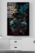 Skulls Cam Tablo, Dekoratif Cam Tablo thumbnail 2
