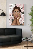 Afrikalı Kadın Cam Tablo, Dekoratif Cam Tablo thumbnail 4