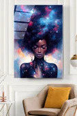 Afrikalı Kadın Cam Tablo, Dekoratif Cam Tablo thumbnail 2