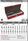 Dht 18 Parça 1/4 - 1/2  Torx Bits Lokma thumbnail 2