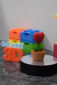 Dekoratif Kalp Çiçek 10 cm thumbnail 4