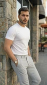 Erkek Slim Fit Dilli Kumaş Pantolon thumbnail 2