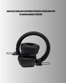 Ergonomik Konforlu Kablosuz Kulak Üstü Bluetooth Kulaklık thumbnail 3