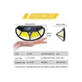 Fonksiyonel Sensörlü 122 Ledli Solar Bahçe Lambası thumbnail 1