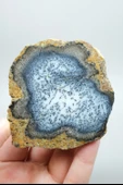Merlinite (Dendritik Opal) - Mavi ve Beyaz Dendritik Opal Çift thumbnail 3
