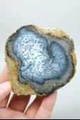 Merlinite (Dendritik Opal) - Mavi ve Beyaz Dendritik Opal Çift thumbnail 4