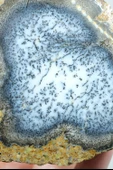 Merlinite (Dendritik Opal) - Mavi ve Beyaz Dendritik Opal Çift thumbnail 6
