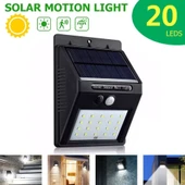 20 Ledli Hareket Sensörlü Dış Mekan Solar Lamba thumbnail 3
