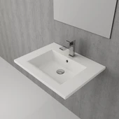 BOCCHI MİLANO ETEJERLİ LAVAB 60 CM (BEYAZ) thumbnail 2