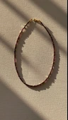 Lal taşı minimal kolye thumbnail 4
