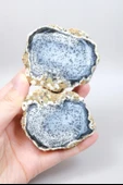 Mavi Dendritik Opal Çifti • Siyah ve Beyaz İç İçe Opal thumbnail 8