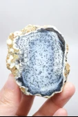 Mavi Dendritik Opal Çifti • Siyah ve Beyaz İç İçe Opal thumbnail 4