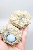 Mavi Dendritik Opal Çifti • Siyah ve Beyaz İç İçe Opal thumbnail 7