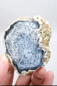 Mavi Dendritik Opal Çifti • Siyah ve Beyaz İç İçe Opal thumbnail 2