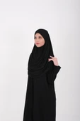 Tek Parça Namaz Elbisesi Boydan Giymeli Siyah Çantalı thumbnail 4