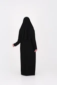 Tek Parça Namaz Elbisesi Boydan Giymeli Siyah Çantalı thumbnail 3