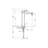 Root Square A4273323 Çanak Lavabo Bataryası, Altın thumbnail 2