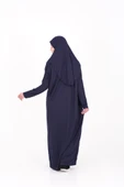 Tek Parça Namaz Elbisesi Boydan Giymeli Lacivert Çantalı thumbnail 1