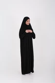 Tek Parça Namaz Elbisesi Boydan Giymeli Siyah Çantalı thumbnail 5