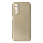 Realme 7 Kılıf First Silikon - Gold thumbnail 2