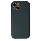 Apple İphone 14 Plus Kılıf Coco Deri Silikon Kapak - Yeşil thumbnail 3