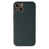 Apple İphone 14 Plus Kılıf Coco Deri Silikon Kapak - Yeşil thumbnail 2